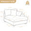 Chaise longue rembourrée avec coussin et pieds en bois massif l 42 po Stoneville-1142525852-1241533996
