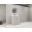 Meuble-lavabo autoportant avec lavabo en résine blanche-320613280-320613294