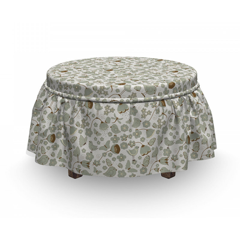Housse pour de repose-pieds summery flying oiseaux