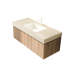 Comptoir en pierre frittée à motif 48 po avec vasque en céramique encastrée, un trou de robinet pré-percé standard, beige et matériau, excellente résistance à l'eau, au feu, 48,36 po de profondeur, 18,89 po-130048059-130048058