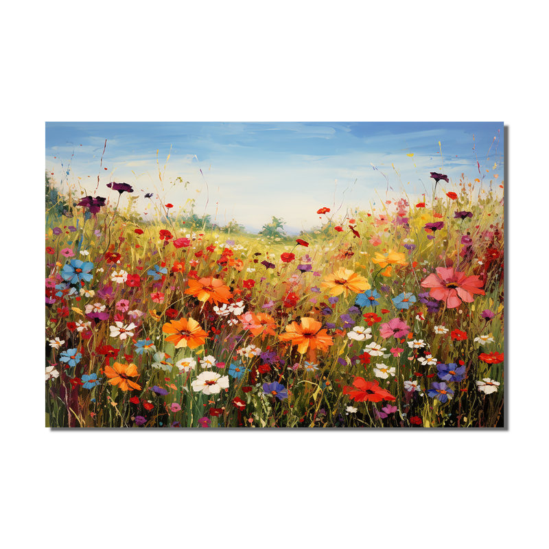 Fleurs colorées colorées prairies I - Fleurs sauvages, reproductions encadrées
