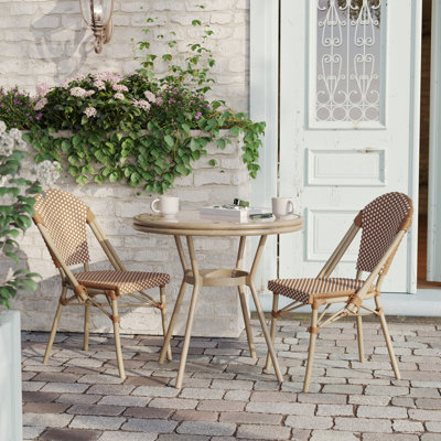 Ensemble bistro commercial avec table et deux chaises Rylan