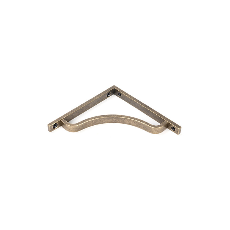 Abingdon Shelf Bracket, 15cm H x 5.9cm W x 1.5cm D, Burnished Brass