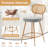 26" Modern Counter Height Stools with Rattan Backrest-1220862323