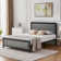 Tontouta 3 Piece Bedroom Set Upholstered Bed Platform with 2 Charging Station Nightstands Bedside
