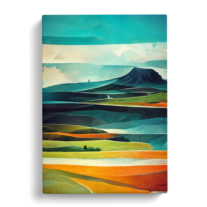 Meadow Landscape Abstract No.5 - Wrapped Canvas, 50cm H x 35cm W x 3cm D