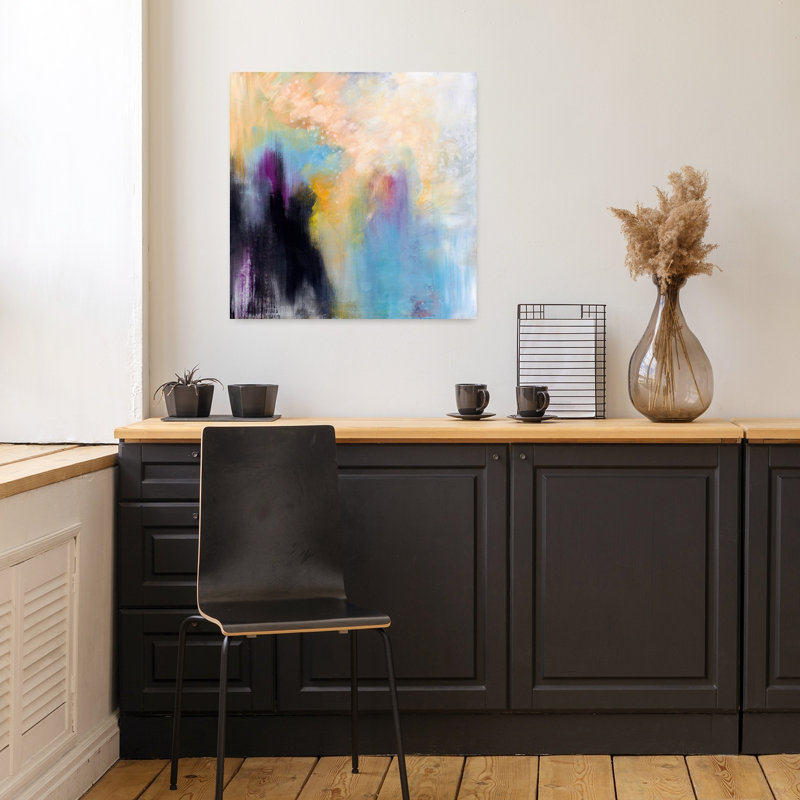 Big Splash, art abstrait contemporain, H 18 po x l 18 po