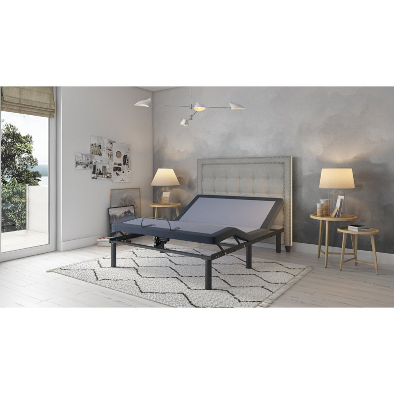 Base de lit Os3 réglable: massage à 3 niveaux d'intensité, positionnement de la tête et des pieds, ajustements de profondeur de 39,2 po, massage