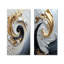 Tourbillon cosmique I - ensemble de 2 pièces d'art abstrait spirales-467274318-467274306
