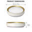 Plafonnier encastré moderne de 15 po à DEL avec anneau décoratif doré, conception ronde à profil bas, température de couleur de 5 CCT sélectionnable, plafonnier à DEL intégré