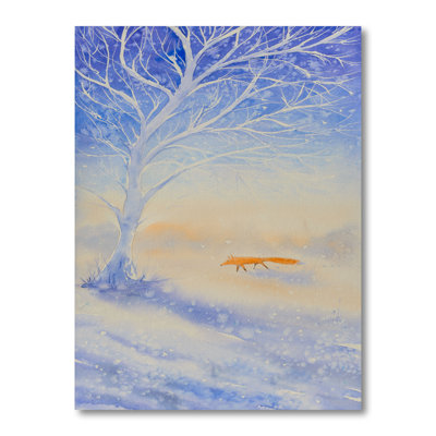 Orange Fox In Winter Scene " Orange Fox In Winter Scene "