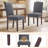 Upholstered Dining Chairs, Mid-Century Modern Farmhouse Fabric Dining Room Chairs with Thickened Seat Cushion, Solid Wooden Kitchen & Side Chairs for Dining Room-1573700345