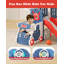 Ensemble de glissade pour tout-petits 10 en 1, glissade pour enfants sur le thème du bus avec panier de basketball, ensemble de jeu intérieur / extérieur-124965258