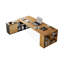 Bureau de direction en bois massif avec tiroirs Burlywood-692308248-692308249