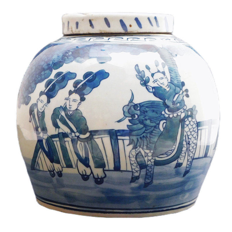  Beijing Blue and White Asian Ginger Jar