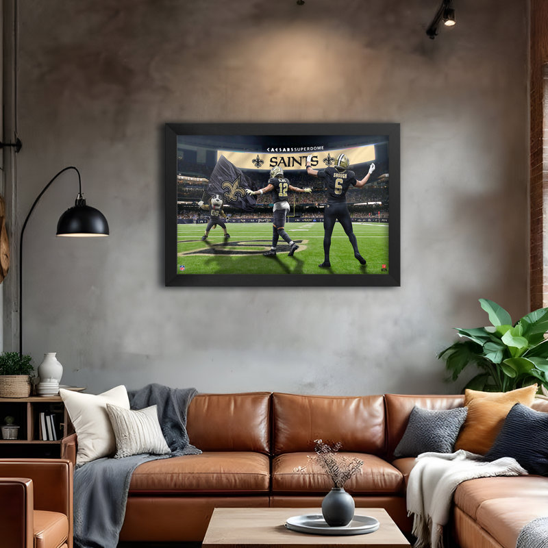 Affiche encadrée 2 joueurs des Saints de la Nouvelle-Orléans (NFL), 68,5 x 99 cm, NFL New Orleans Saints