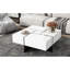 Table basse moderne avec 4 compartiments cachés et plateau coulissant extensible pour le rangement carré-1673508671
