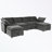 Taquila U-Shaped Sleeper Sectional Modular Sofa Bed-209957984