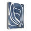 Feuille bleue stylisée I - peinture sur toile tendue-828922526