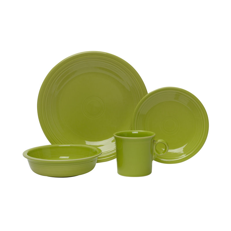 Fiesta Dinnerware 4-Piece Place Setting Set, Service for 1, Lemongrass