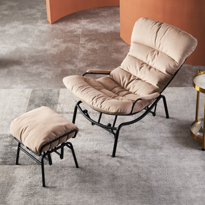 Brevick 29.72" W Lounge Chair and Ottoman