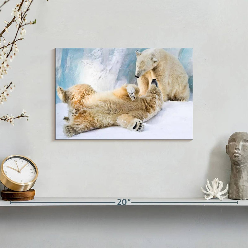 Brampt Polar Bears, 8" H x 12" W