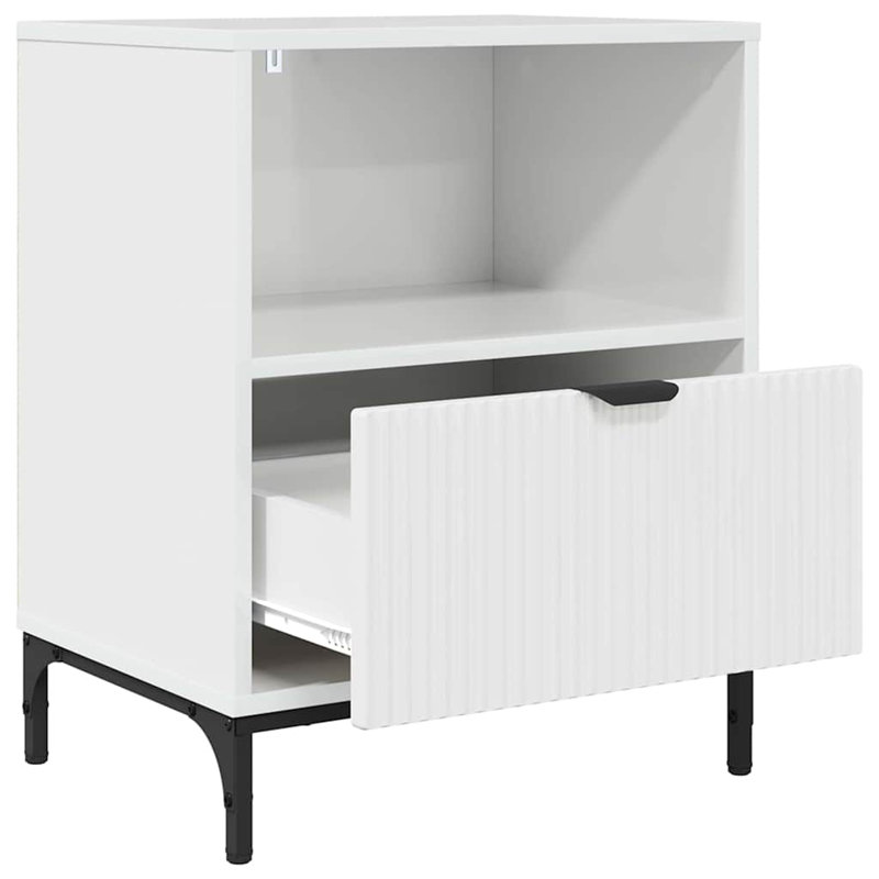 Bedside Table , High Gloss White