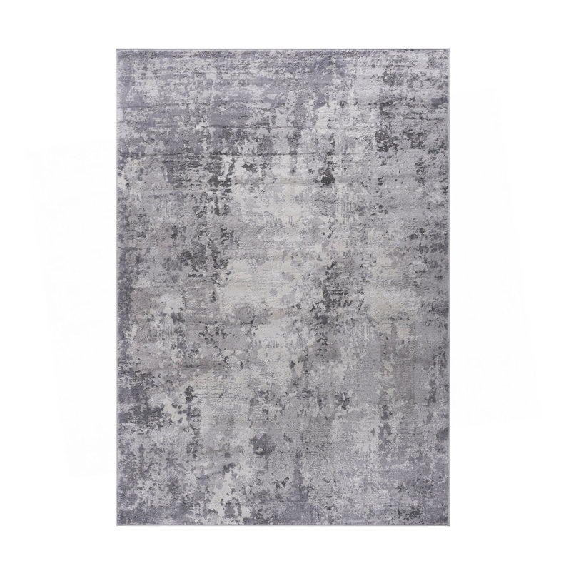Collection 5X7 Light  Abstract Area Rug, Rectangle 5'3" x 7'6"