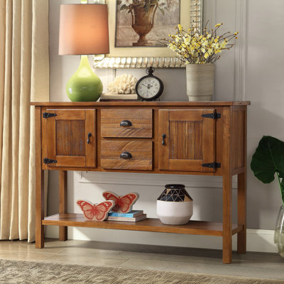 46'' Solid Wood Sideboard Console Table With 2 Drawers