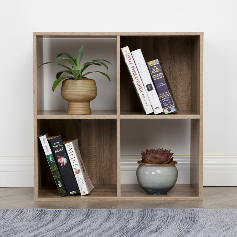 Mitsy 60cm H x 60cm W Cube Bookcase, Oak