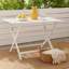Table de salle à manger d'extérieur pliable Cami, rectangulaire, 44 pouces, bois blanc-121489461