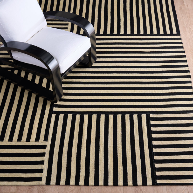 Ralph Lauren Canyon Stripe Patch Wool Striped Rug, Rectangle 2' x 3'