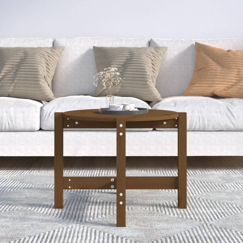 Wrigley Solid Wood Four Leg Coffee Table, 45cm H x 62.5cm W x 62.5cm D, Brown