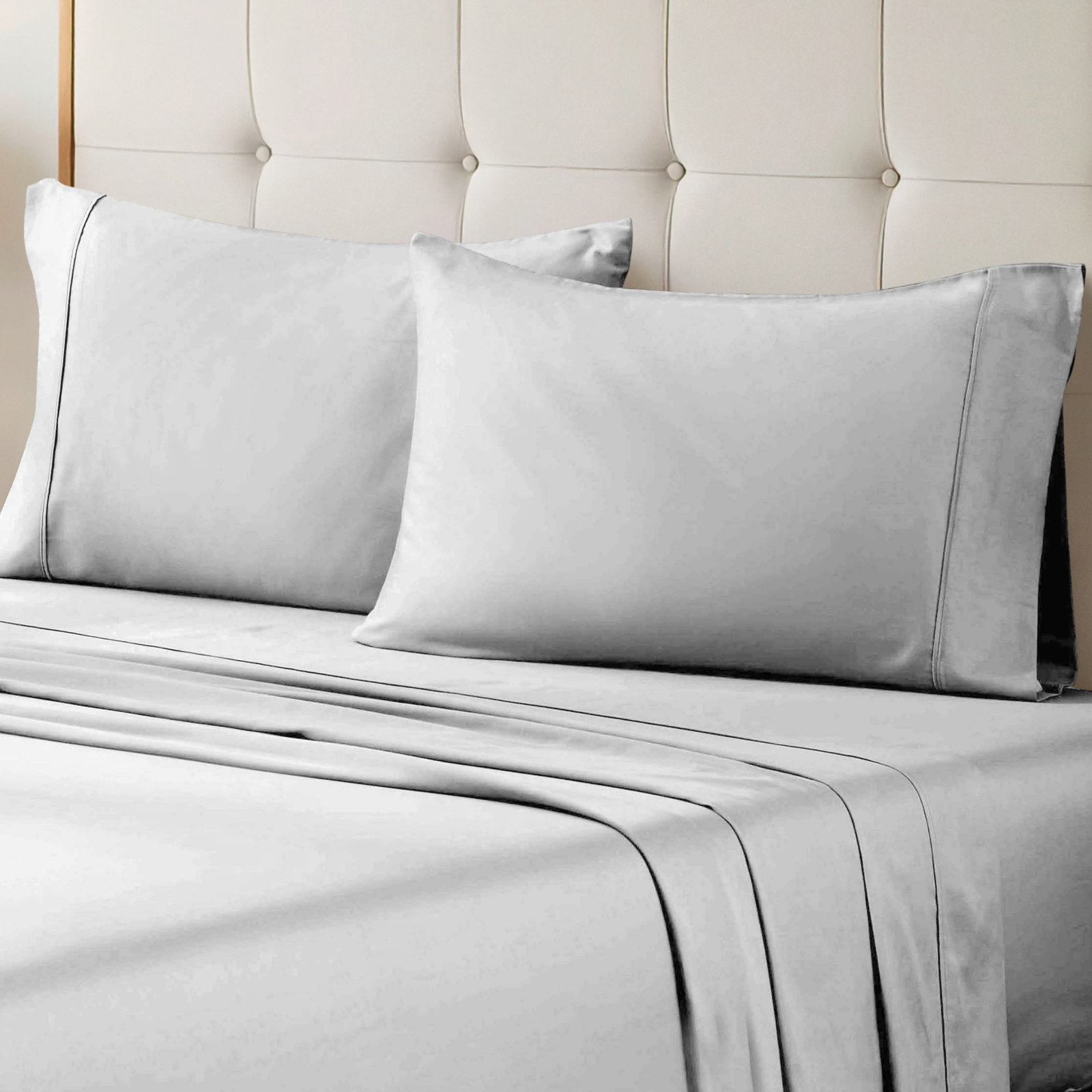 Cotton Sheet Set, Full, Chrome