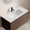 Lavabo vasque de salle de bain 36 pouces, comptoir de meuble-lavabo en céramique sans trop-plein (sans armoire, sans robinet)