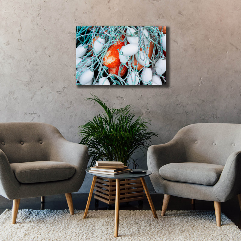 «Newport Crab Pots» par Brandon Wong, art mural sur toile, H 26 po x l 40 po x P 1,5 po