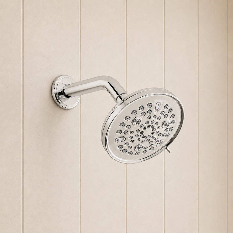 Nova 5.5 in. 9-Spray Round Fixed Shower Head, Polished Chrome