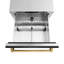 ZLINE Autograph Edition 24 In. Touchstone Refrigerator Drawer in Black Matte and Gold-676164397