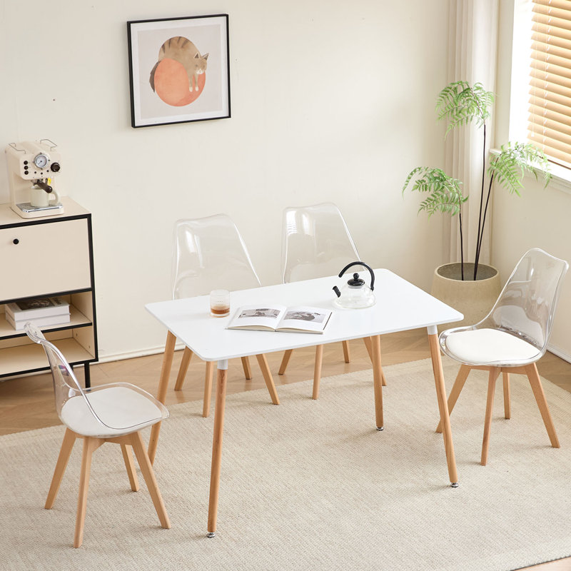 Huron Solid Wood Dining Chair, White, 6