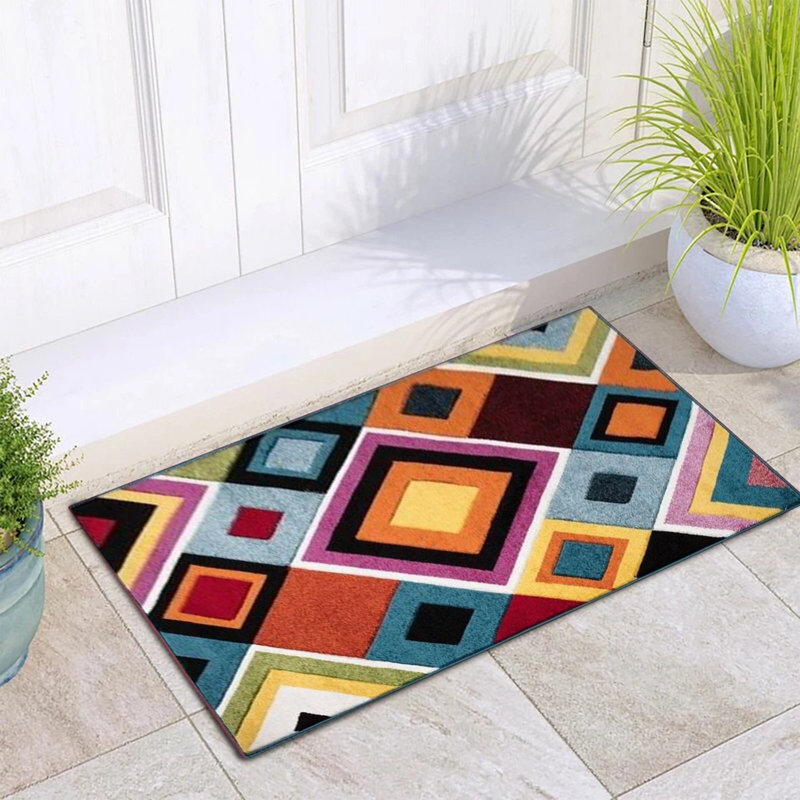 Box Pattern Polypropylene Rug & Runner – High Traffic, Heavy Duty Area Carpet, Rectangle 120 x 170cm