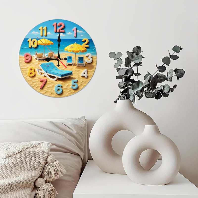 Horloge murale plage