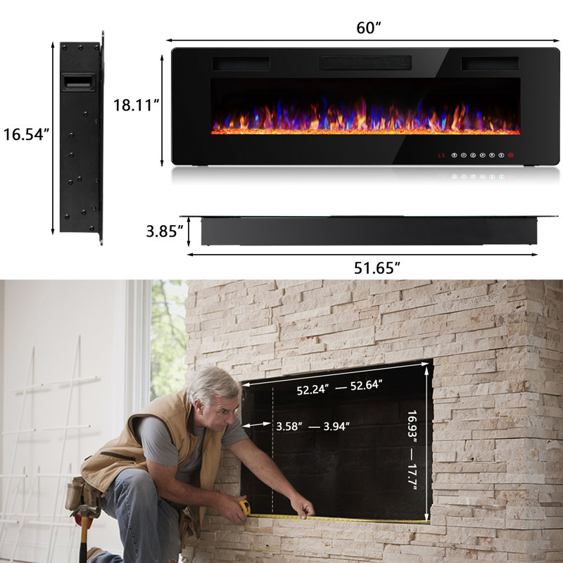 Aishe Metal Electric Wall Mounted, 18.11" H x 60" W x 3.86" D