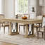 Table de salle à manger 71 "pour 6-8 avec 2 tiroirs - Double caisson en bois, structure robuste pour la cuisine ou le bureau-404008626
