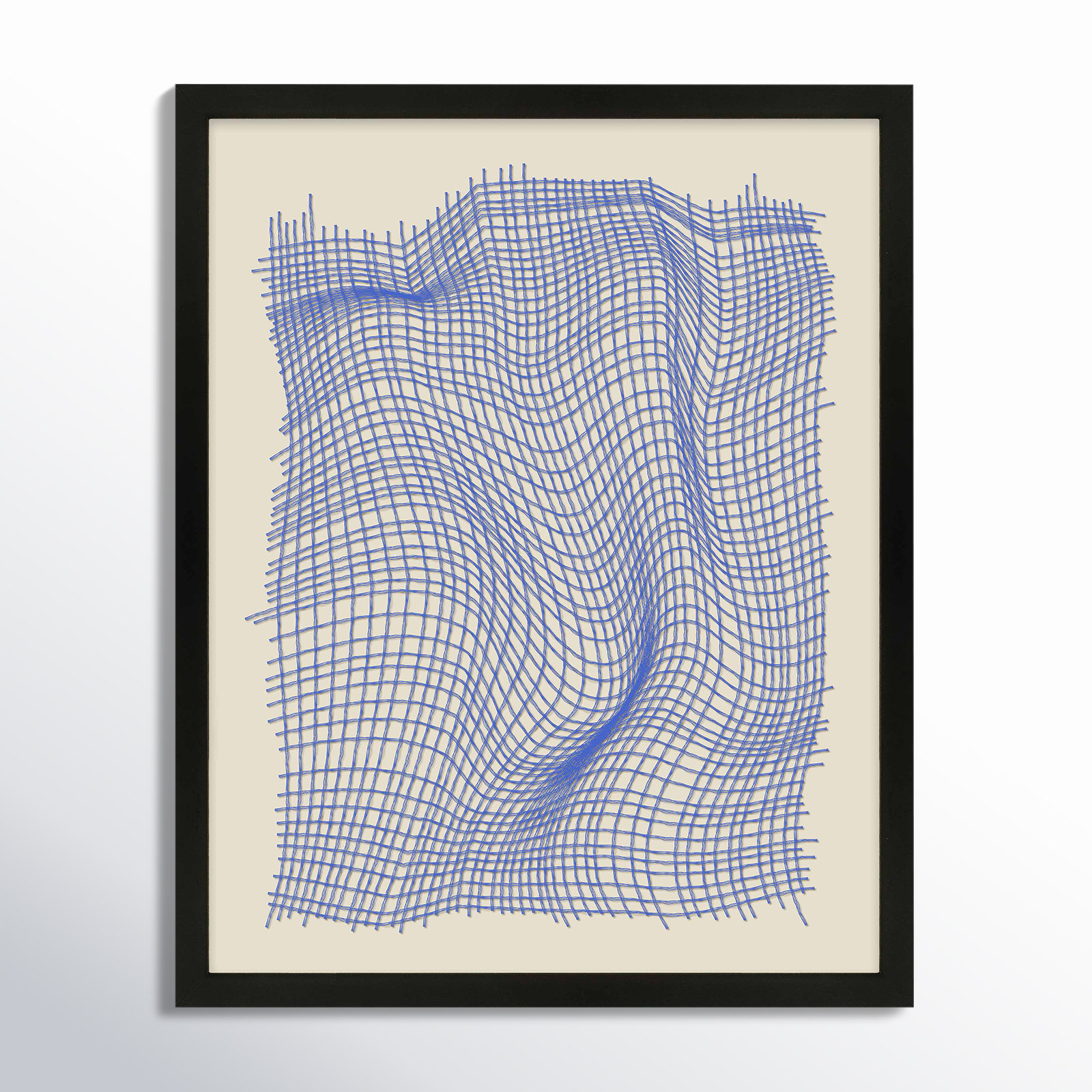 Netting 2 Print by Jacques Pilon, Black Single Structure Framed Paper, 30" H x 24" W x 1.25" D