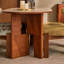 Ensemble de table de salle à manger en bois teck fritté-2033096609