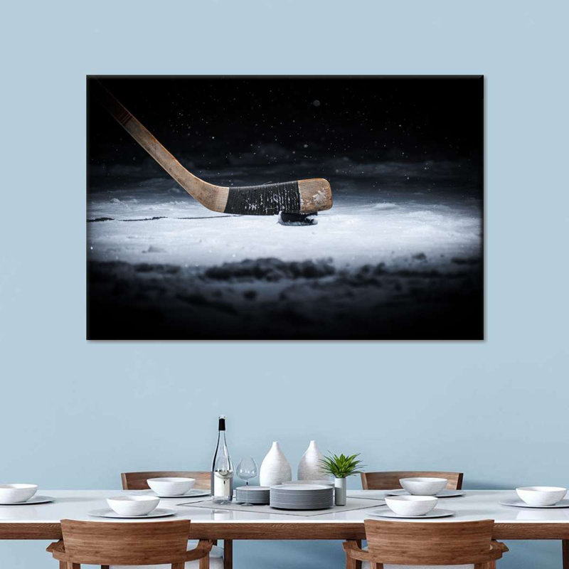Winter Hockey, reproduction sur toile, H 16 po x l 24 po x P 1,25 po