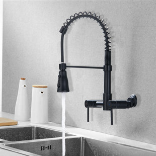 Inhouse Commercial‑Style Pull‑Down Kitchen Faucet with 3‑Function Sprayer, High‑Arc Spout & 304 Stainless Steel Body