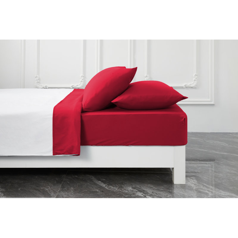 Premium Rayon from Bamboo Sheet Set Deep Pockets, Cooling, Ultra Soft and Breathable, Red