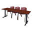 Cain T-Base Training Seminar Table & 3 M Stack Chairs-32520359-32520365