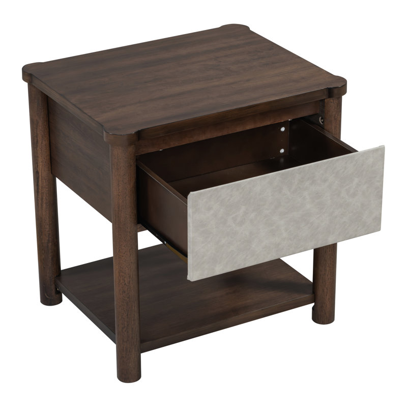Table de chevet en bois, tables de chevet modernes avec tiroir, table de chevet de ferme pour salon de chambre à coucher, ensemble de 2